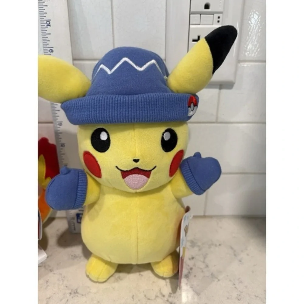 NWT Pokemon Plush Stuffed Animal Holiday 2024‎ PIKACHU Jazwares Nintendo